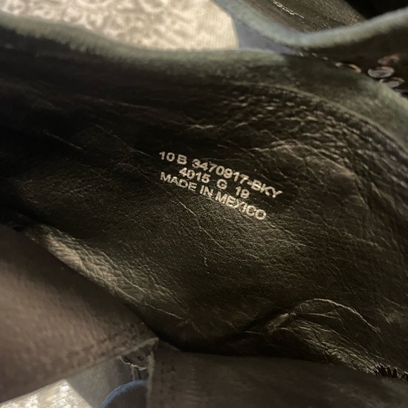 Frye sparkly leather biker ankle boots W10 - Picture 6 of 6